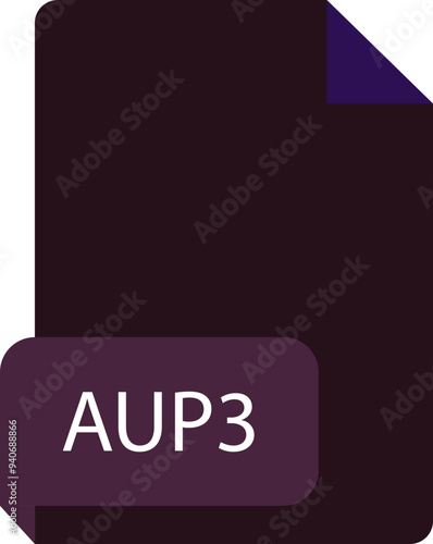 AUP3 File extension icobn crisp corners thick outline