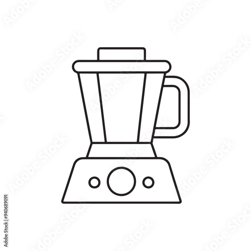 Multi blender icon, food processor outline vector icon, Simple element illustration. blender concept outline symbol design.