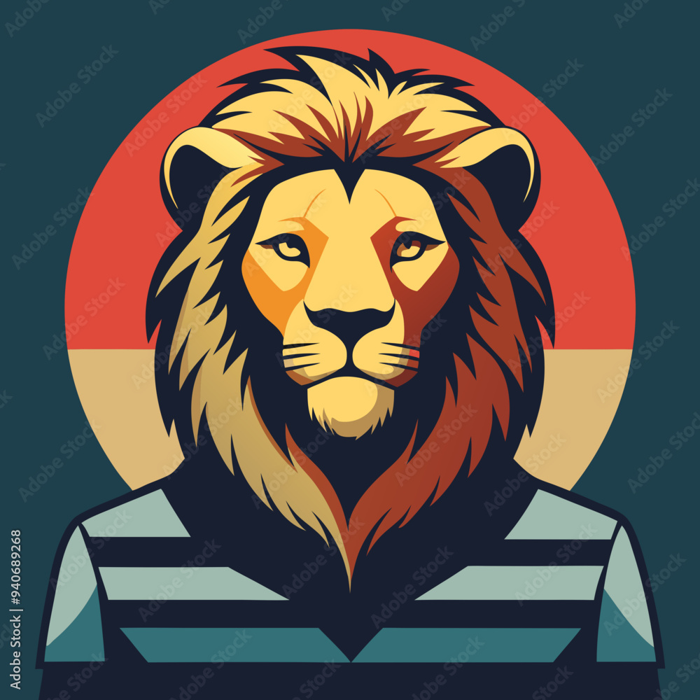 Obraz premium Lion head illustration for T-shirt design
