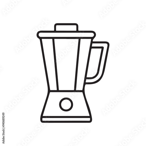 Multi blender icon, food processor outline vector icon, Simple element illustration. blender concept outline symbol design.