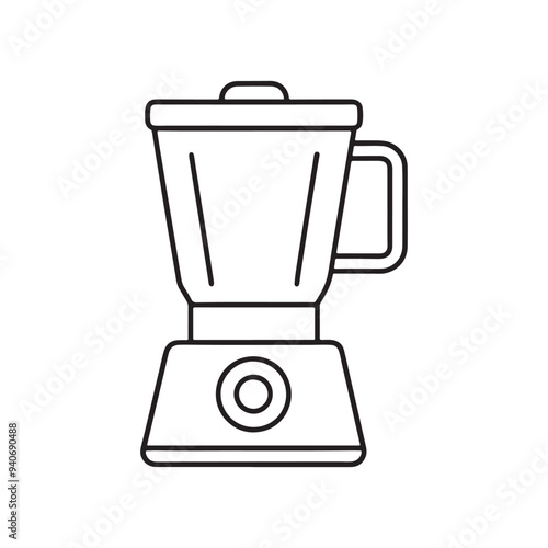 Multi blender icon, food processor outline vector icon, Simple element illustration. blender concept outline symbol design.