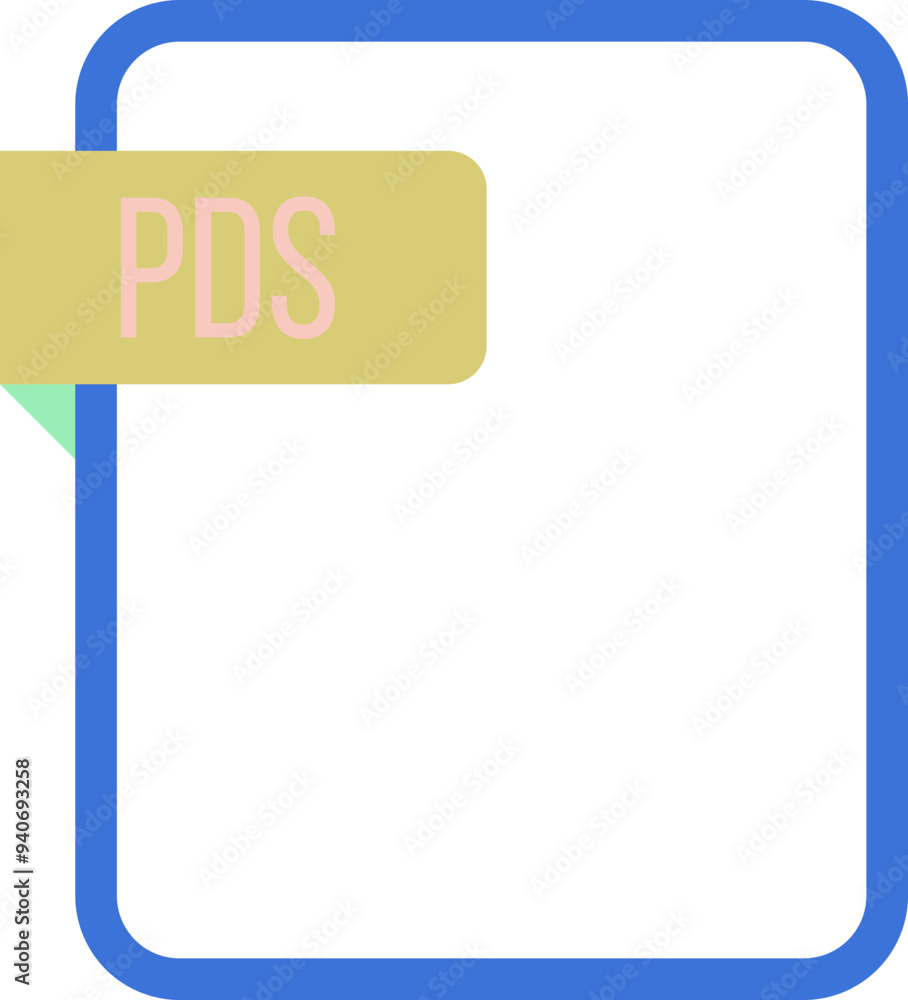 Obraz premium PDS File rectangular icon