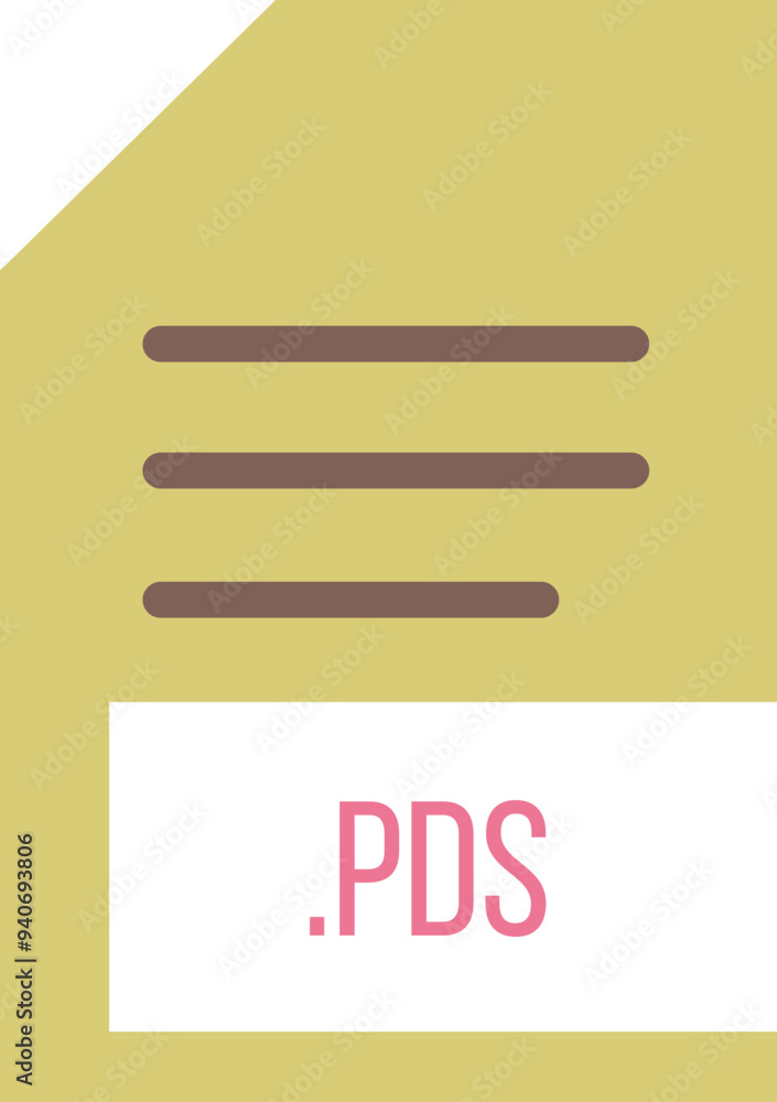 PDS File extension icon minimal colro fill PDS File extension icon minimal colro fill