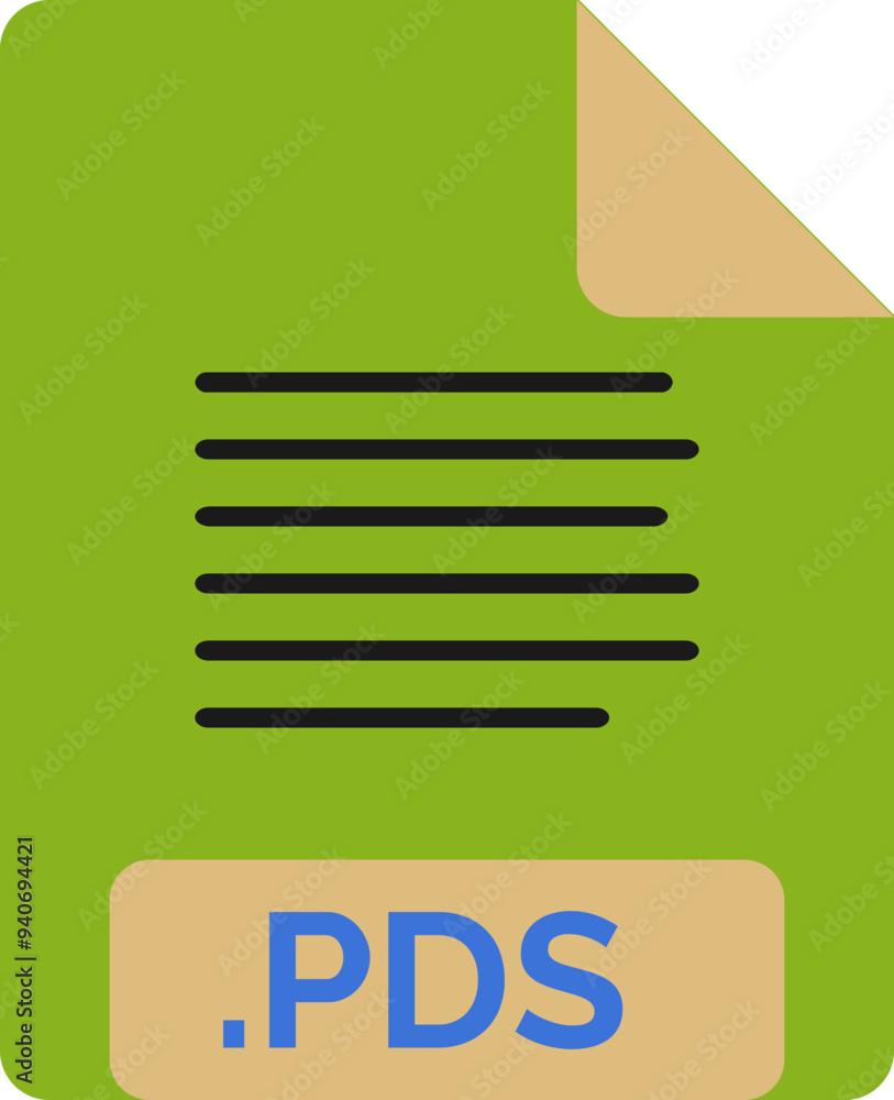 PDS File icon minimal PDS File icon minimal