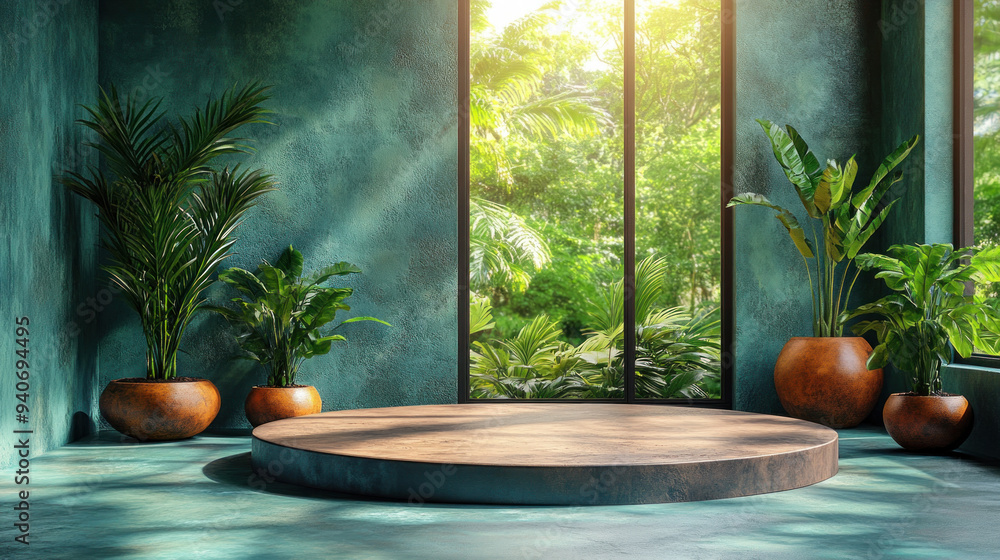A 3D product setup using a plant podium, emphasizing the connection between the product and nature for a holistic and sustainable appeal. A 3D product setup using a plant podium, emphasizing the connection between the product and nature for a holistic and sustainable appeal.