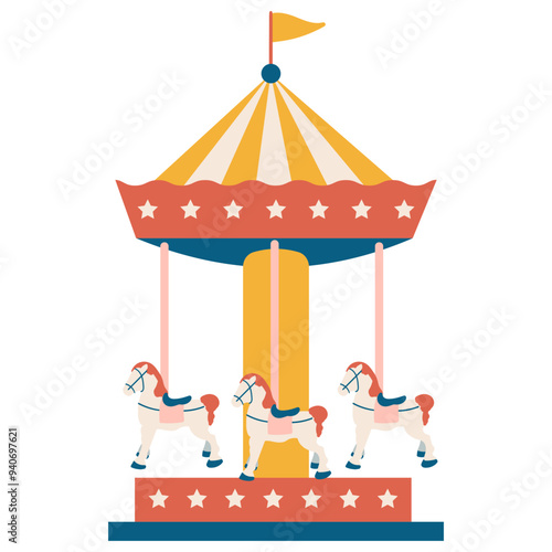 Amusement Park Element Illustration