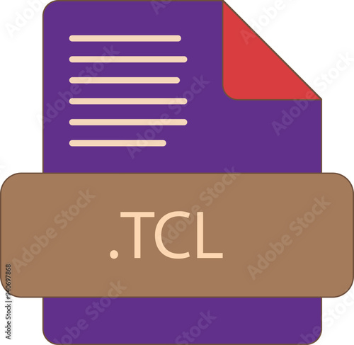 TCL File extention icon old minimal color fill