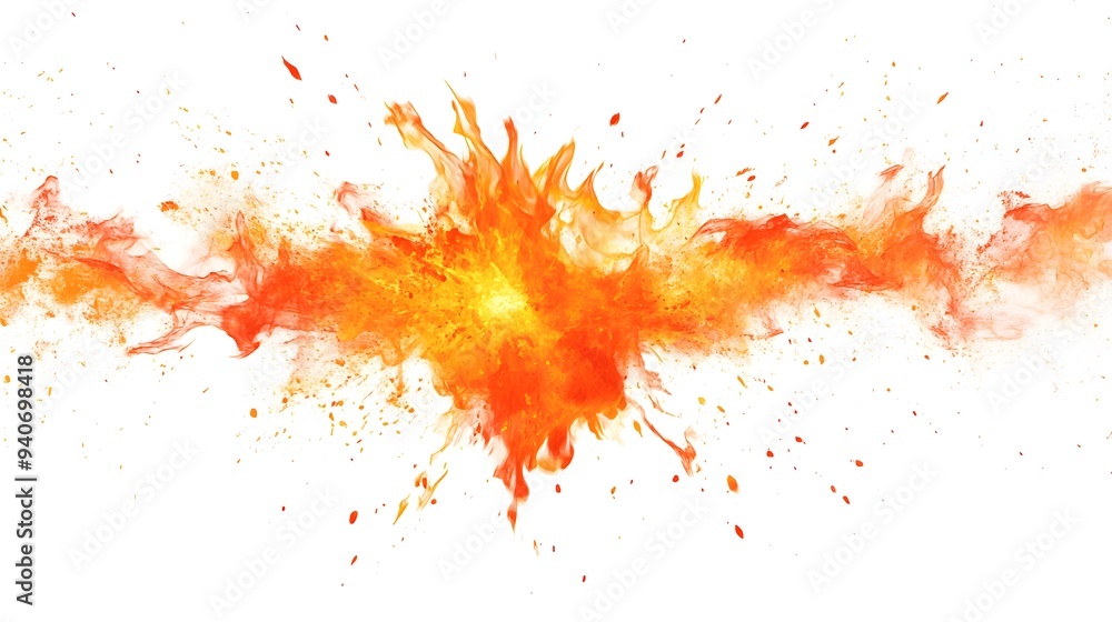 Fire Burst: A burst of flame, with tongues of fire reaching out in all directions, sharply contrasted against a white background.
Fire Burst: A burst of flame, with tongues of fire reaching out in all directions, sharply contrasted against a white background.