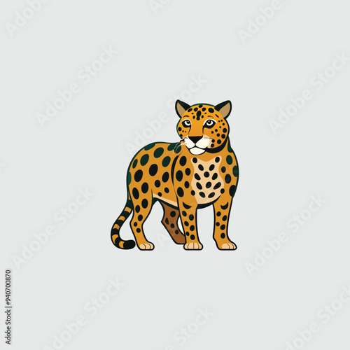 cheetah cartoon isolated on white