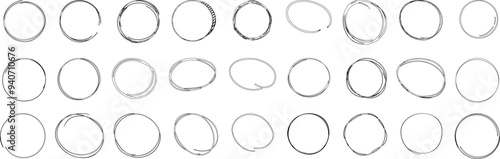 Hand drawn circle sketch vector