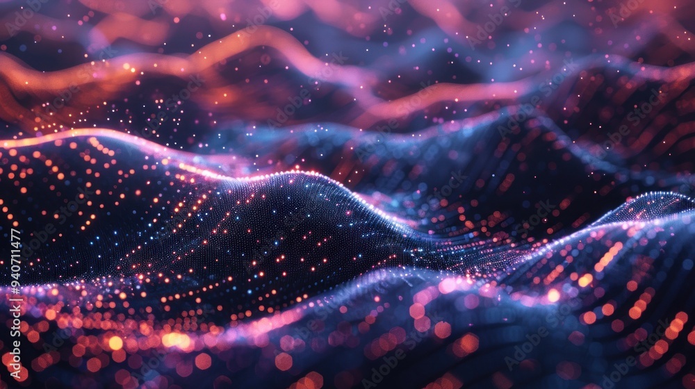 digital wave image with small elements background mockup digital wave image with small elements background mockup