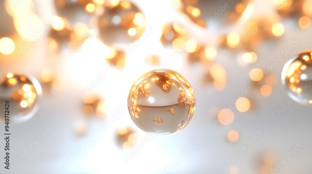 Glowing Light Orbs: Bright, glowing orbs of light floating in mid-air, casting soft reflections on a white background.
Glowing Light Orbs: Bright, glowing orbs of light floating in mid-air, casting soft reflections on a white background.