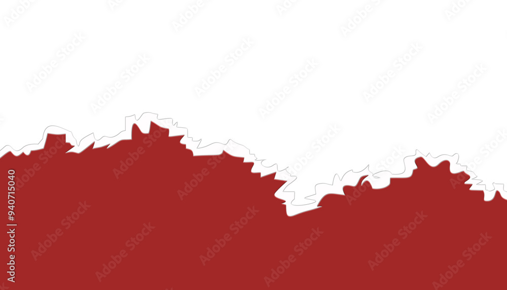 Abstract wallpaper of torn paper with red and white patterns on a transparent background. Suitable for book covers, posters, banners Abstract wallpaper of torn paper with red and white patterns on a transparent background. Suitable for book covers, posters, banners