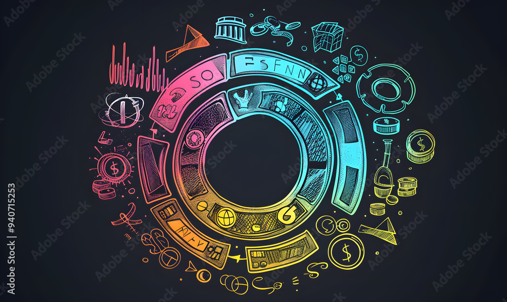 Fototapeta premium investment and business graphic advertising backgrounds