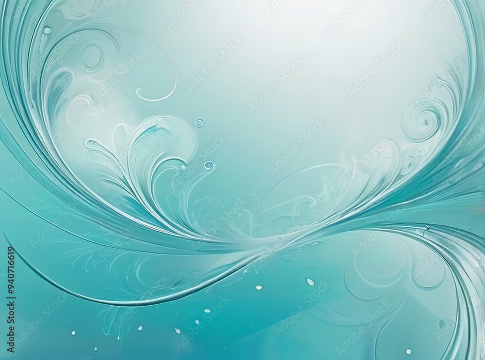 Soft turquoise mist with abstract swirls creates a refreshing and calming backdrop. ensures a balanced and tranquil presentation. Made with generative AI technology Soft turquoise mist with abstract swirls creates a refreshing and calming backdrop. ensures a balanced and tranquil presentation. Made with generative AI technology