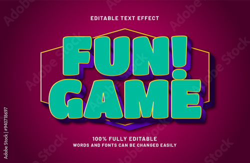 fun game editable text effect in happy and kids text style