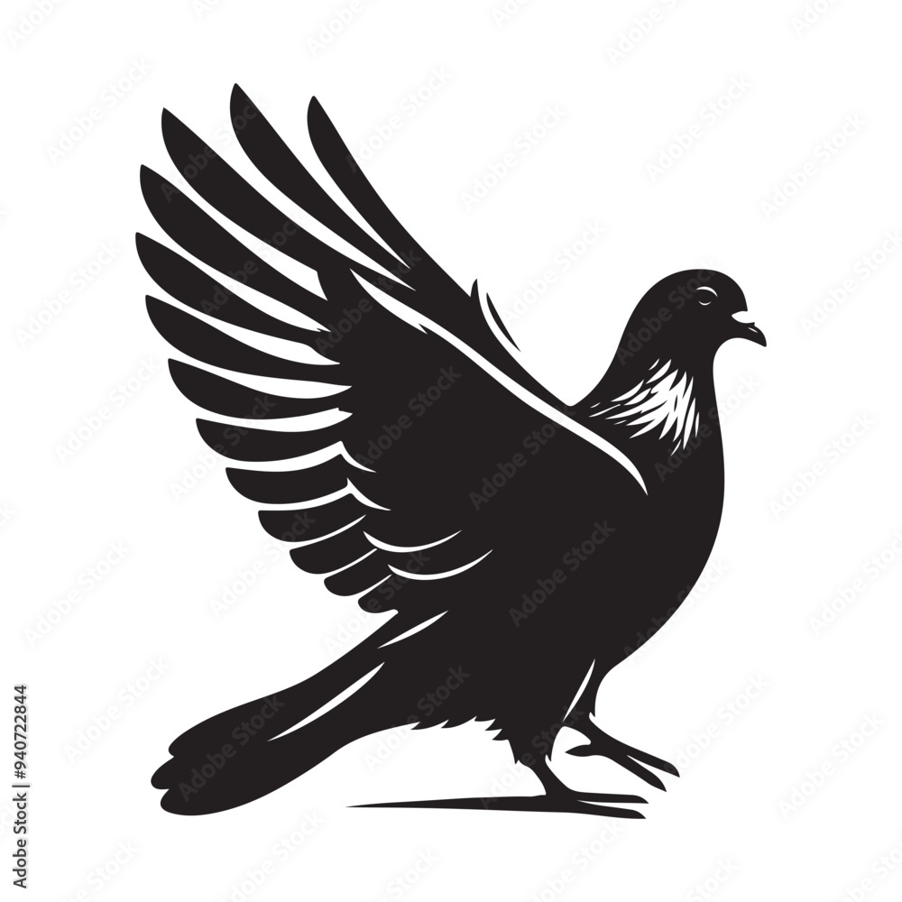 Fototapeta premium dove bird silhouette vector