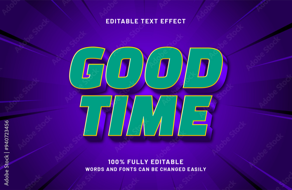 good time editable text effect in modern and stylish text style good time editable text effect in modern and stylish text style