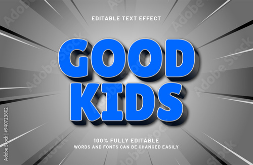 good kids editable text effect in game and kids text style