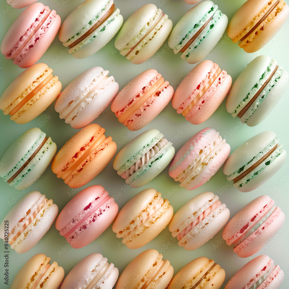 Lots of macaroons cookies delicate pastel colors. Sweets, confectionery background Lots of macaroons cookies delicate pastel colors. Sweets, confectionery background