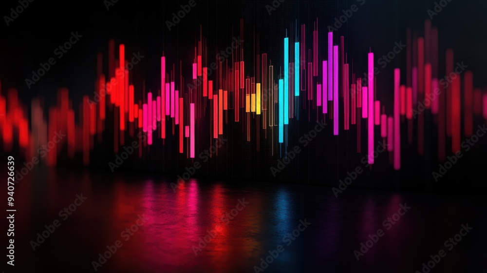 Dynamic Stock Market Trends - 3D Illustration of Fluctuating Graphs and Financial Statistics Dynamic Stock Market Trends - 3D Illustration of Fluctuating Graphs and Financial Statistics
