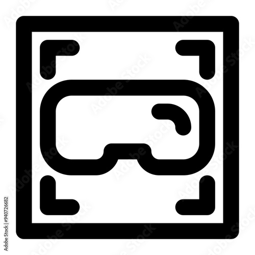 aspect ratio, scaling, screen ratio, virtual reality, ratio, vr outline icon
