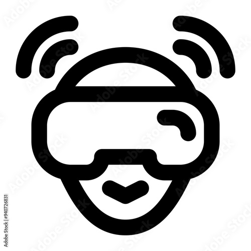 immersive, immersion, virtual reality, metaverse, glasses, vr, augmented reality, ar, virtual outline icon