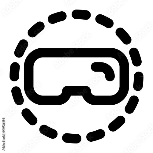 metaverse, virtual reality, glasses, vr glasses, virtualization, immersive, immersion outline icon