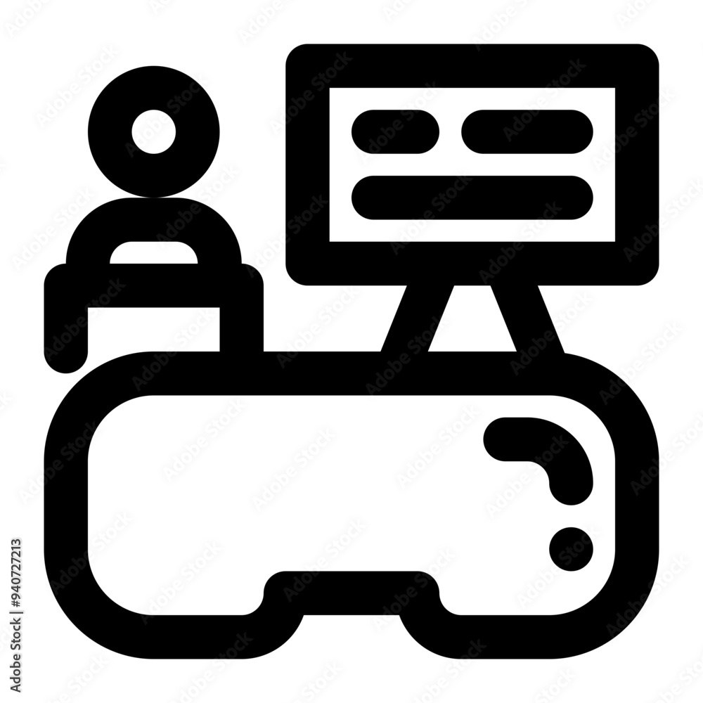 vr class, virtual class, virtual reality, class, vr presentation, virtual presentation outline icon vr class, virtual class, virtual reality, class, vr presentation, virtual presentation outline icon