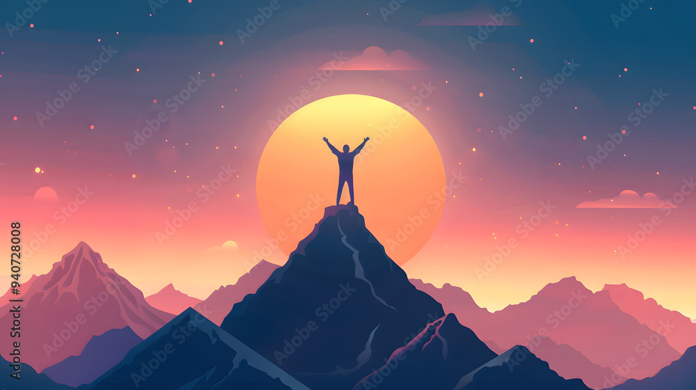 silhouette woman lift hand on stunning mountain scene featuring a sunrise and sunset view with the sun rising and setting over the peaks silhouette woman lift hand on stunning mountain scene featuring a sunrise and sunset view with the sun rising and setting over the peaks