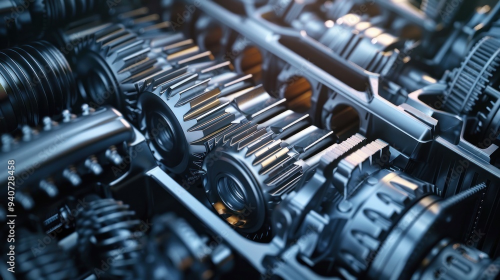 Naklejka premium illustration of the transmission transition in car gears