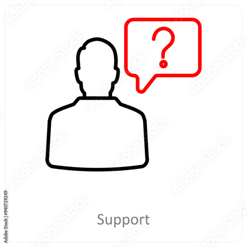 Support And Service Icon Concept