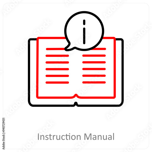 Instruction Manual And Service Icon Concept