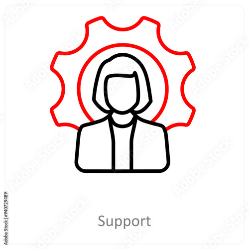 Support And Help Icon Concept