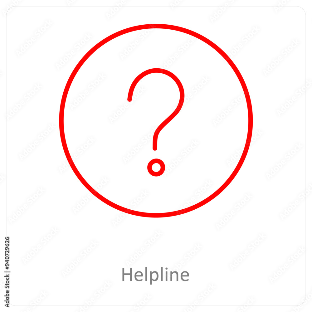 Helpline And Support Icon Concept Helpline And Support Icon Concept