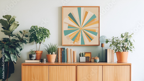 Mid-Century Modern Decor with Pops of Color