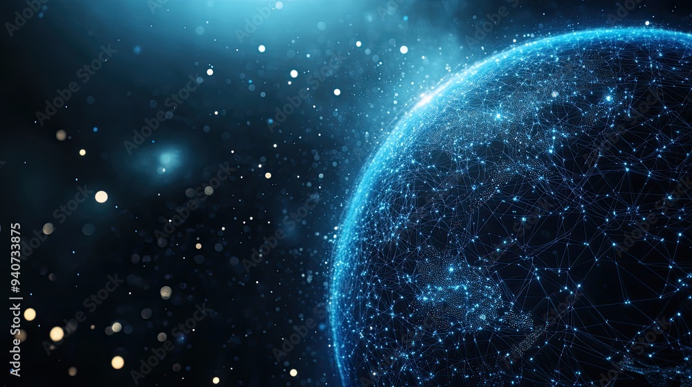 Obraz premium Digital Earth: A Networked World