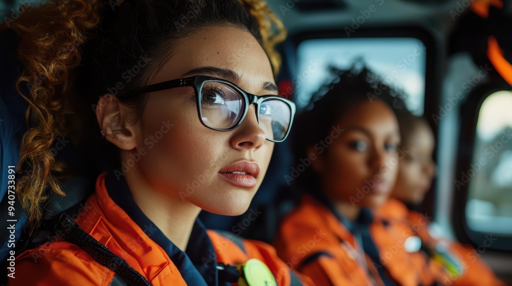 Women of diverse backgrounds working as EMTs, providing emergency care ...