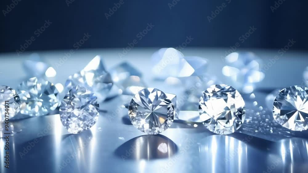 A close-up view reveals a reflective surface illuminated by ambient blue light, showcasing sparkling particles that create a captivating atmosphere. A close-up view reveals a reflective surface illuminated by ambient blue light, showcasing sparkling particles that create a captivating atmosphere.