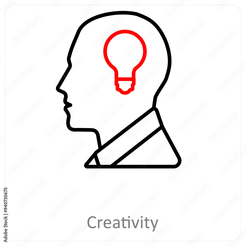 Creativity and innovation icon concept Creativity and innovation icon concept