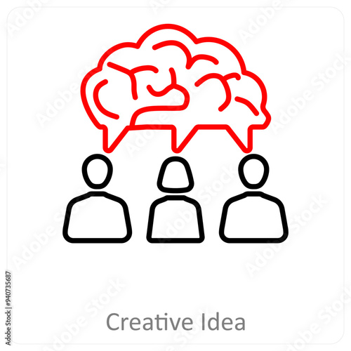 Creative idea and innovative icon concept