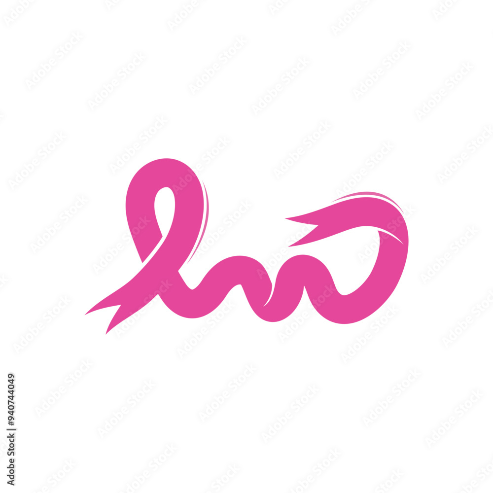 Breast cancer awareness,ribbon logo vector Breast cancer awareness,ribbon logo vector
