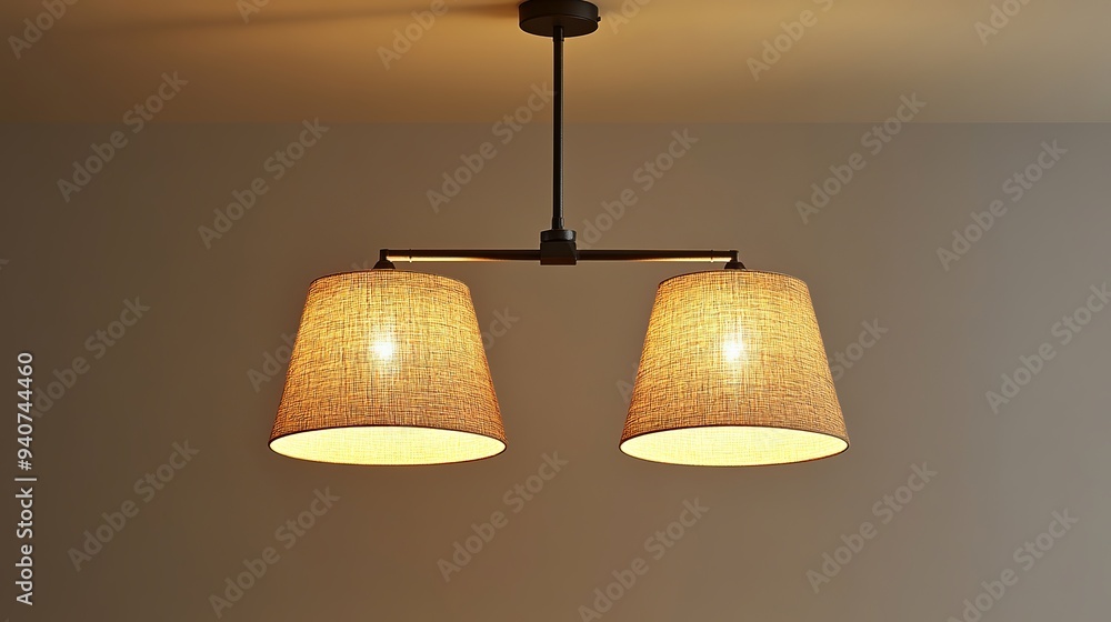 A ceiling lamp for home decor, isolated on a white background, featuring a sleek and modern design.