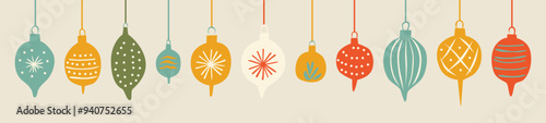 Weihnachtskugeln Banner