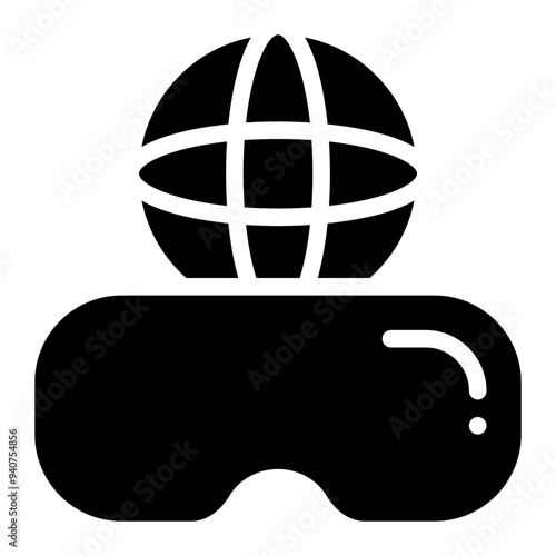 virtual world, metaverse, virtual reality, extended reality, vr, immersive, immersion, virtual solid or glyph icon