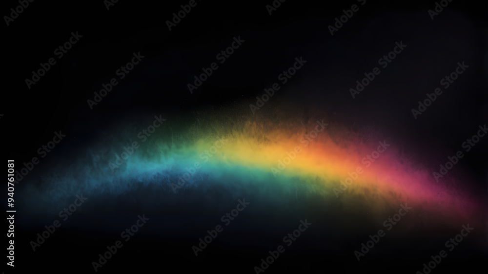 rainbow in the night, ai generated rainbow in the night, ai generated