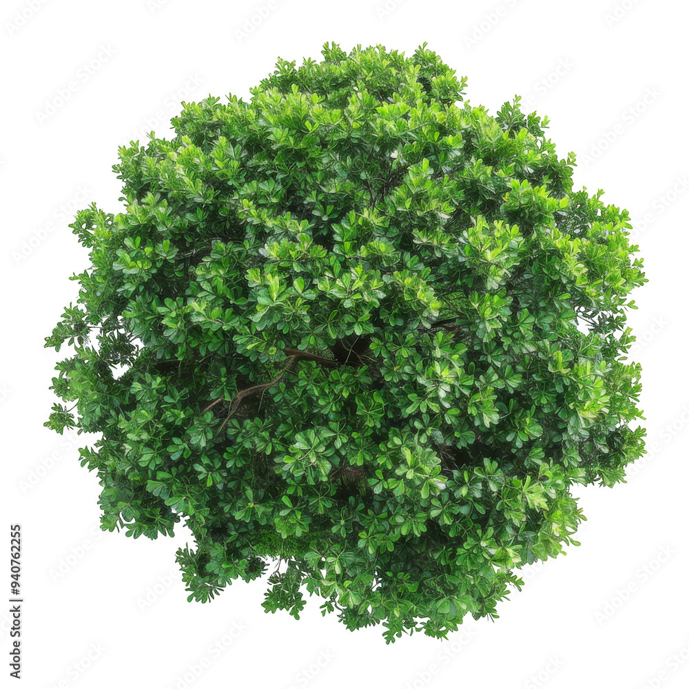 Obraz premium Top View Tree Isolated on a Transparent Background