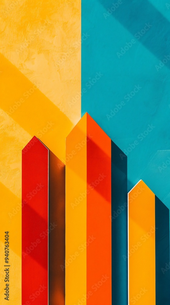 Colorful Architectural Abstraction: A Study in Geometric Shapes and Light Colorful Architectural Abstraction: A Study in Geometric Shapes and Light