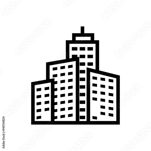 city building icon,flat style design