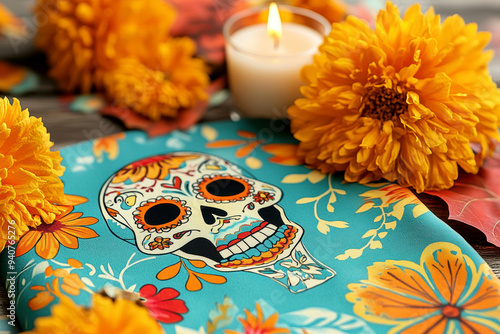 Día de los Muertos. AI generative.